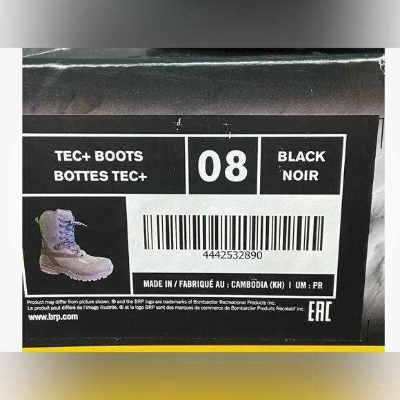 Ski-Doo TEC+ Boots Black Waterproof Primaloft Insulated Unisex NIB - Picture 9 of 9